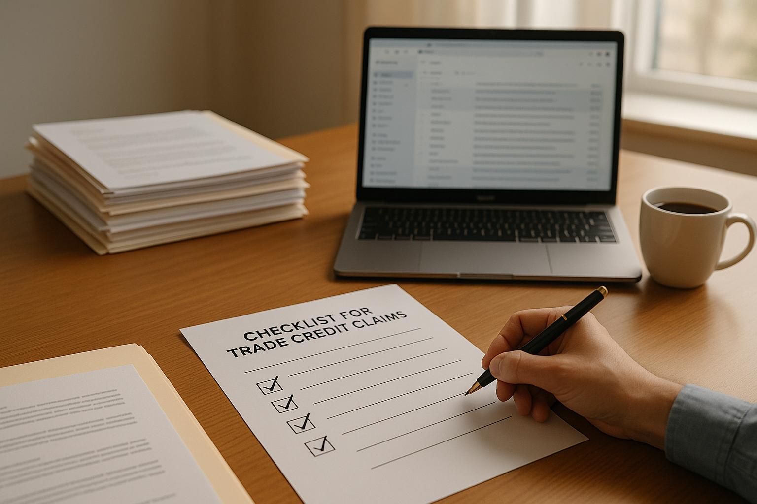 Checklist for Filing Trade Credit Claims
